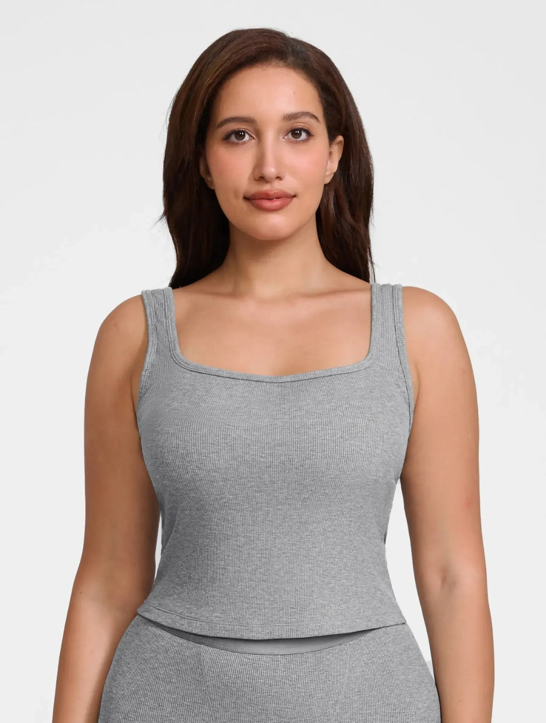 Square Neck Ribbed Tank