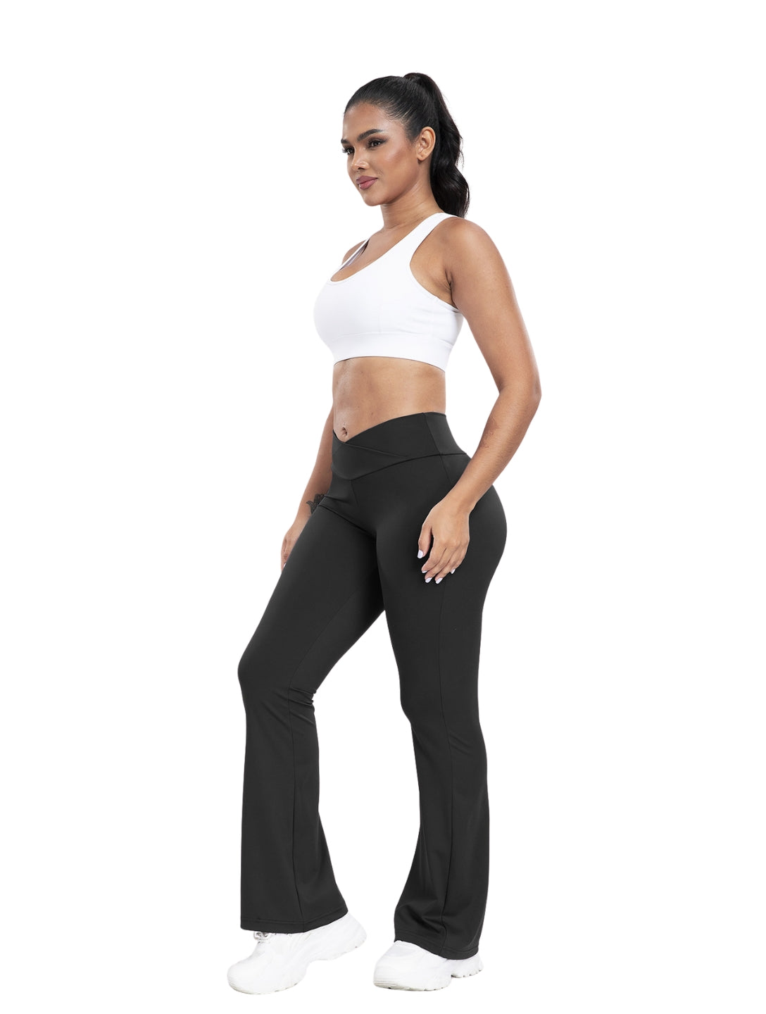 Snatched V-Line Flare Pants - HeyShape
