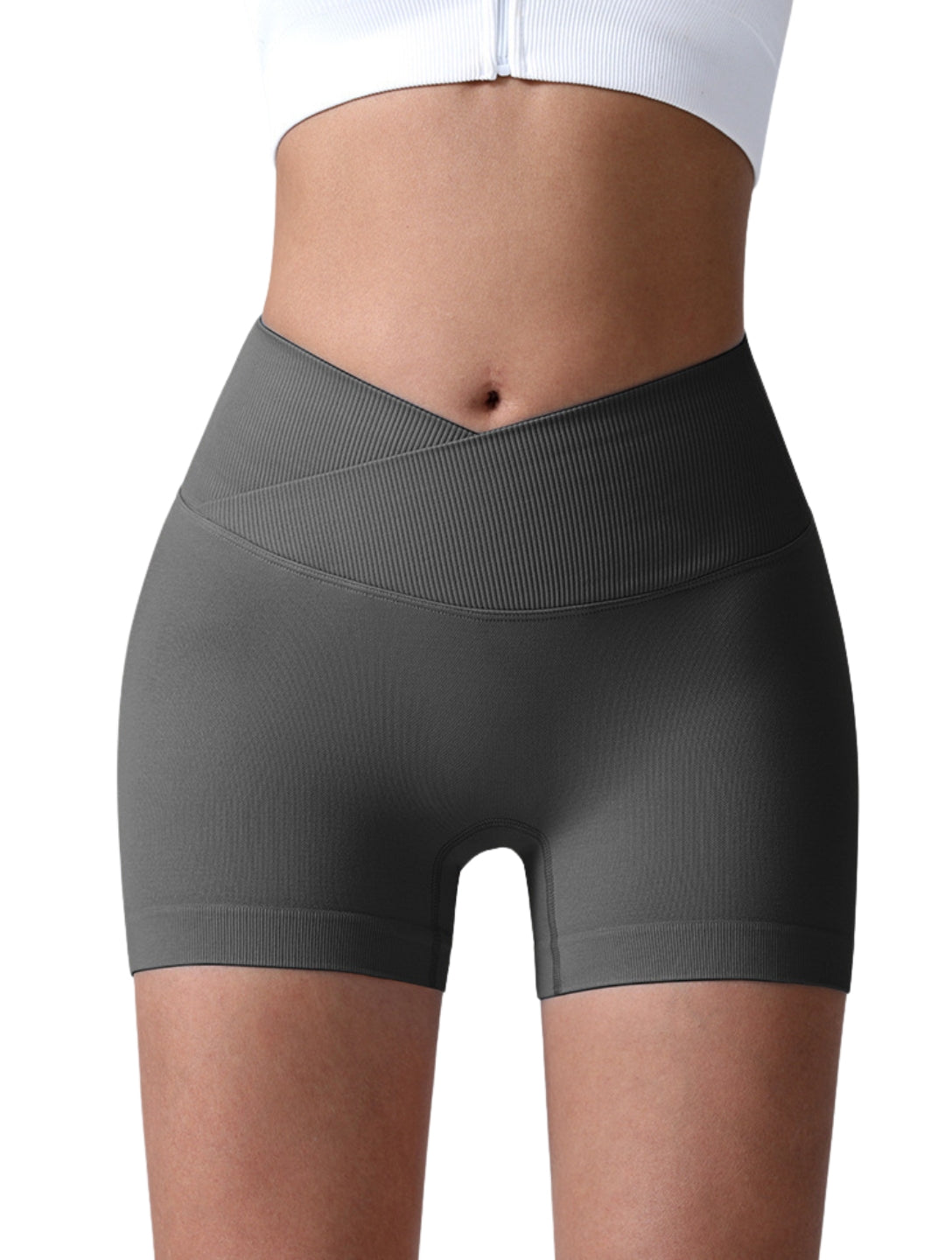 Sculpt V-Waist Scrunch Shorts - HeyShape