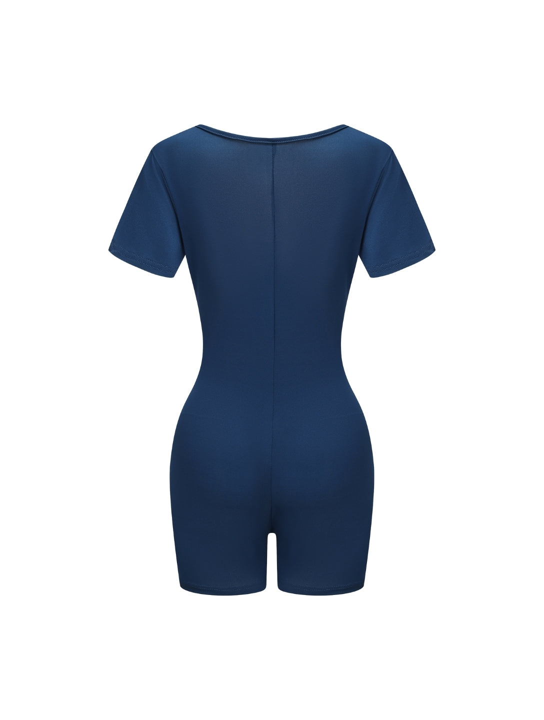 Square Neck Short Sleeve Jumpsuit