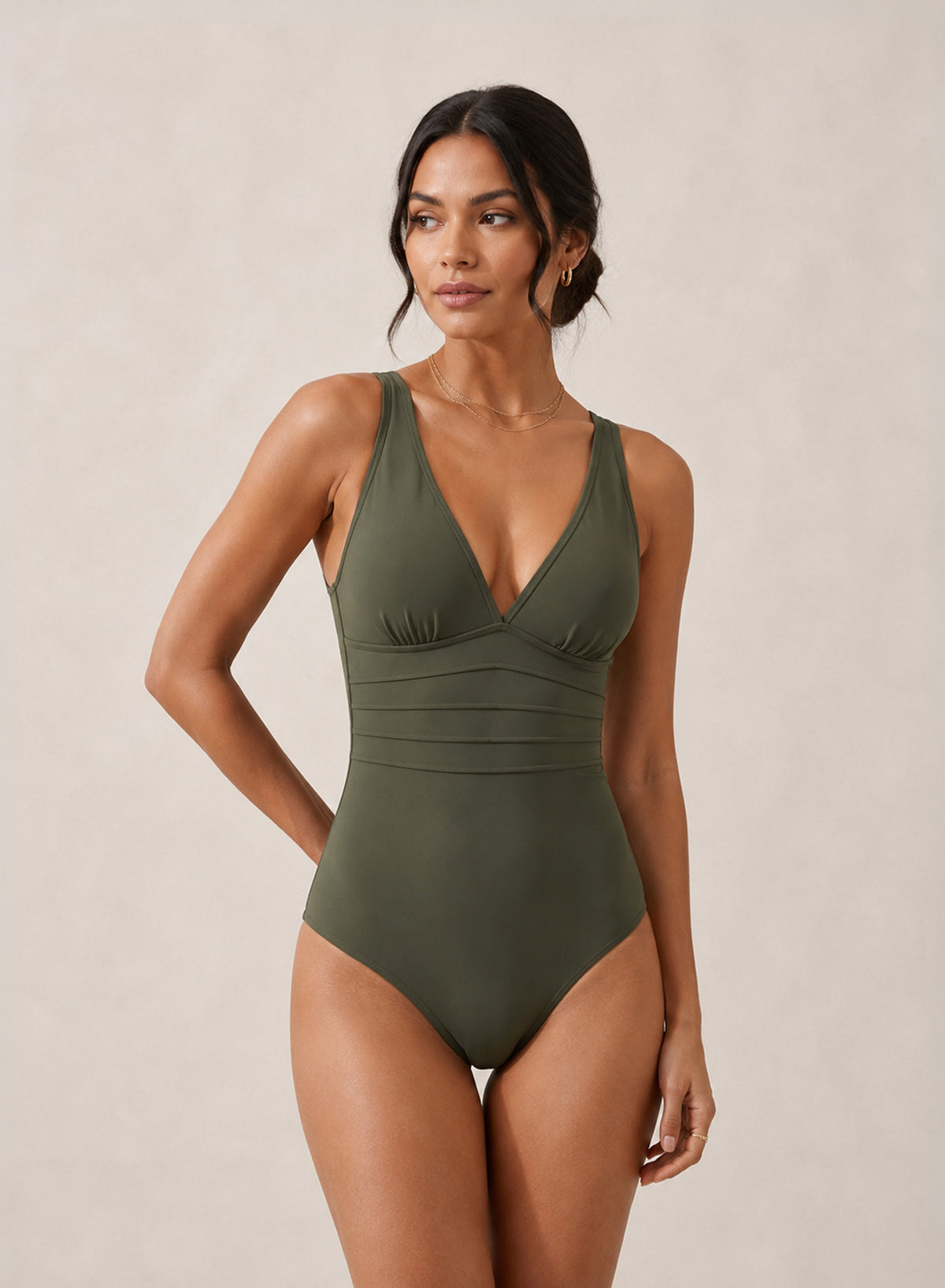 Low Back V-Neck Sculpting Suit - HeyShape