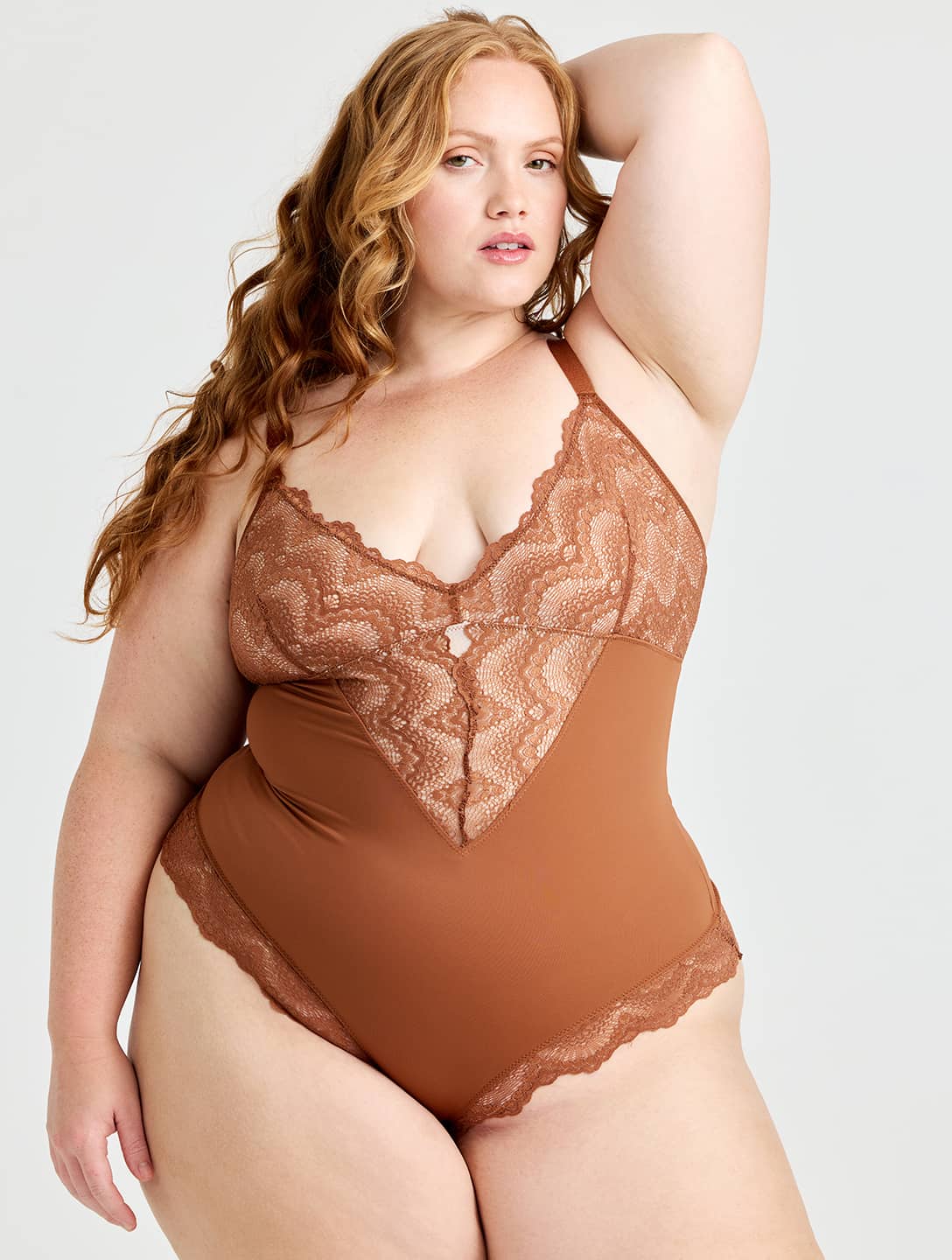Half Laced Bodysuit - HeyShape