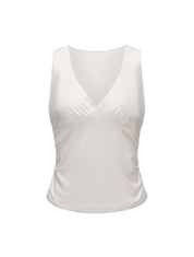 V-Neck Ruched Top - HeyShape