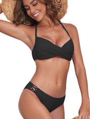 Twist & Lift Halter Bikini Set - HeyShape