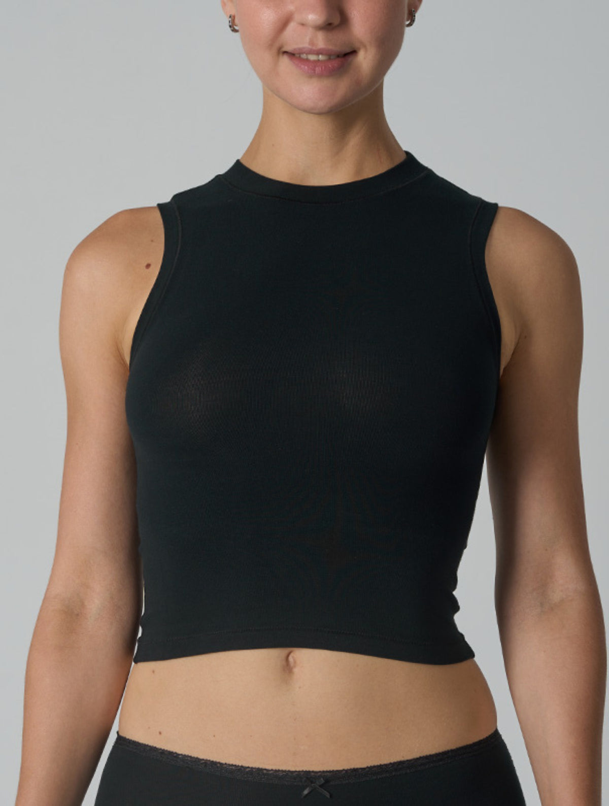 Cotton High Neck Top - HeyShape