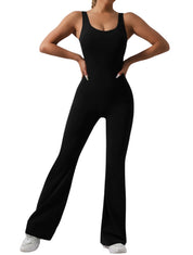 Flared Sports Jumpsuit - HeyShape