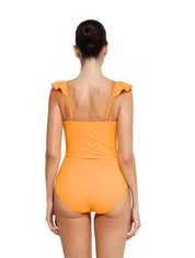 Shapewear Ruffle V-Neck Swimsuit - HeyShape