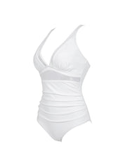The Sculpting V-Neck Mesh Suit - HeyShape