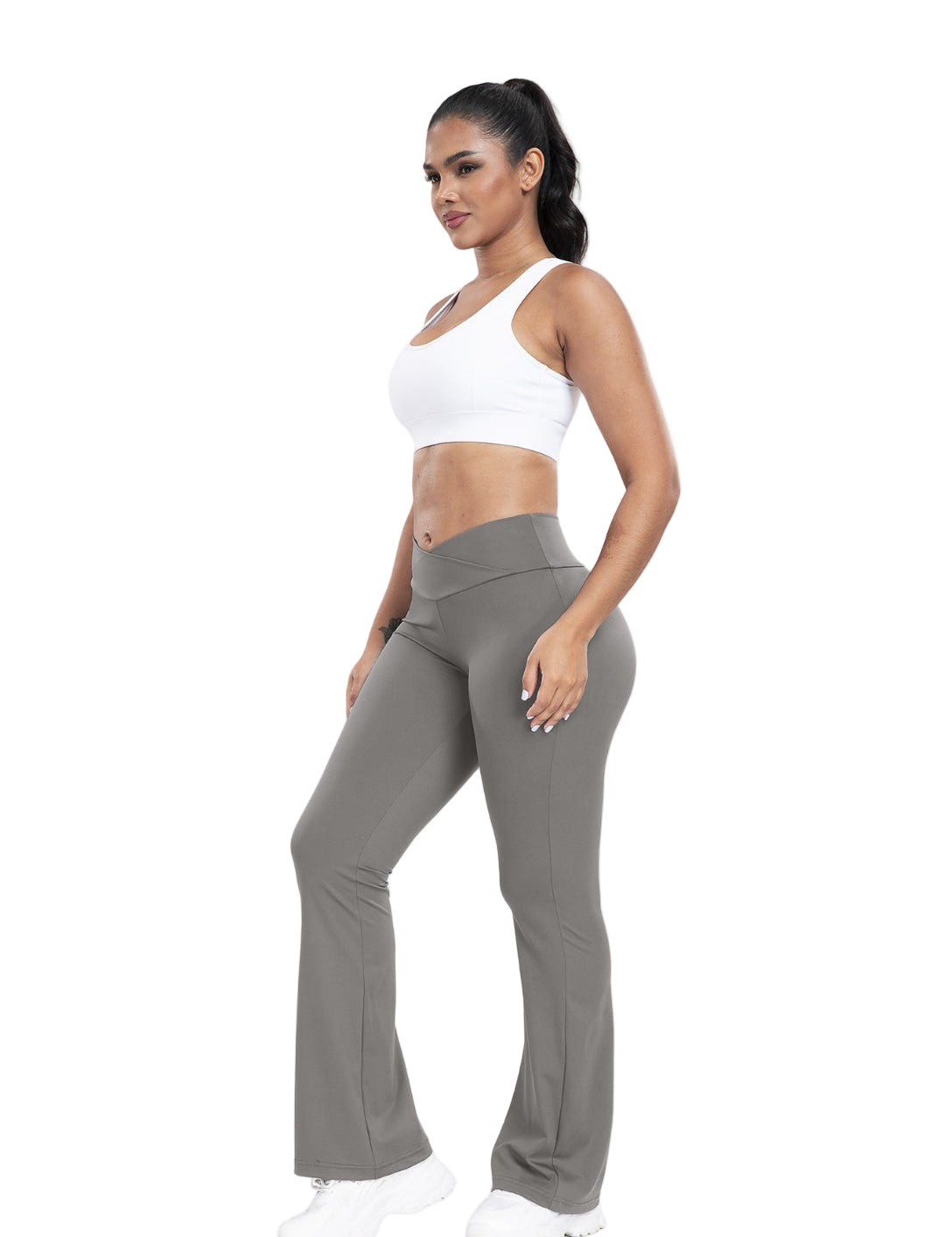 Snatched V-Line Flare Pants - HeyShape