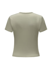 Short Sleeve Crew Neck Top - HeyShape
