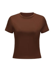 Short Sleeve Crew Neck Top - HeyShape