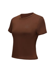 Short Sleeve Crew Neck Top - HeyShape