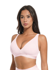 Deep V-Neck Ribbed Bralette - HeyShape