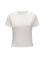 Short Sleeve Crew Neck Top - HeyShape