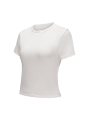 Short Sleeve Crew Neck Top - HeyShape