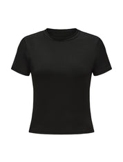 Short Sleeve Crew Neck Top - HeyShape