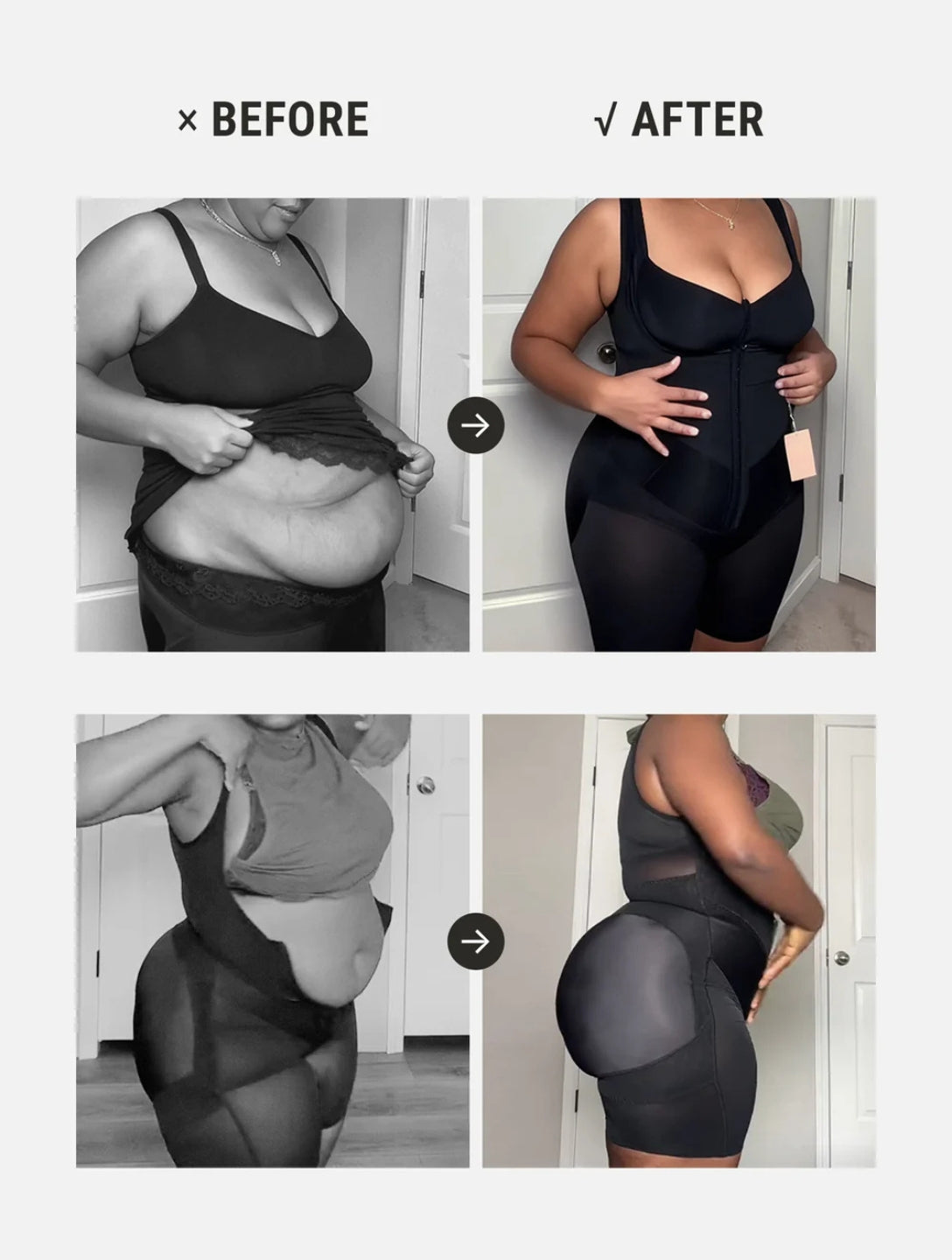 U-Shaped Faja Tummy Control Butt Lift Bodysuit