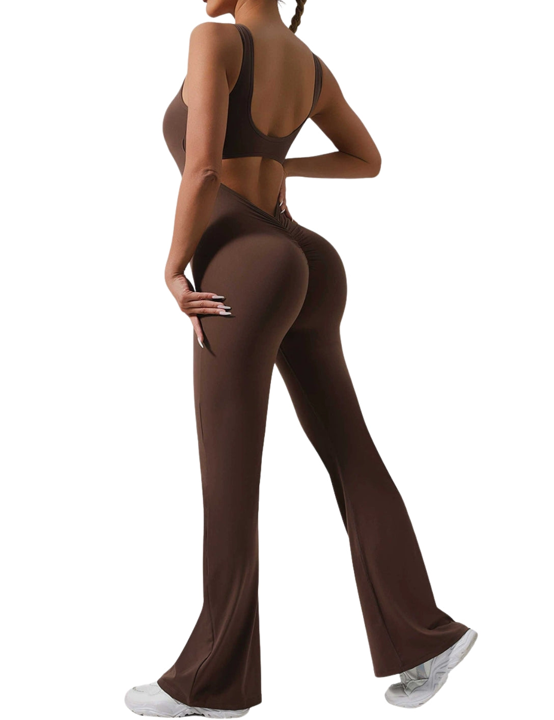 Flared Sports Jumpsuit - HeyShape