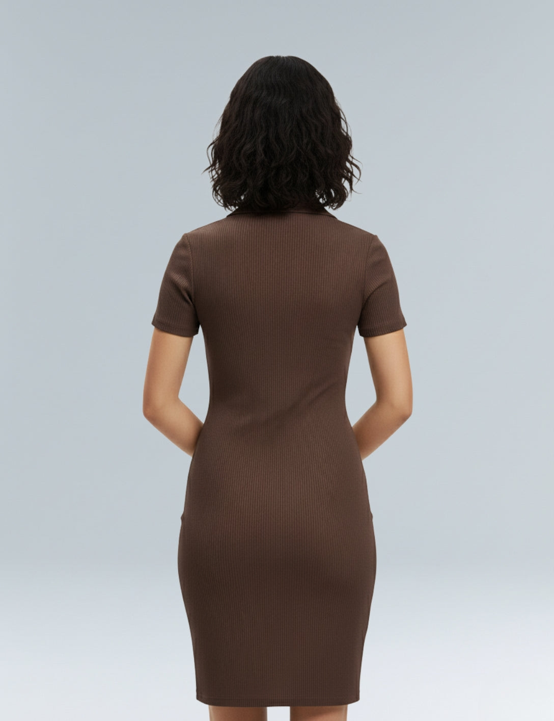Ribbed Bodycon Mini Dress - HeyShape