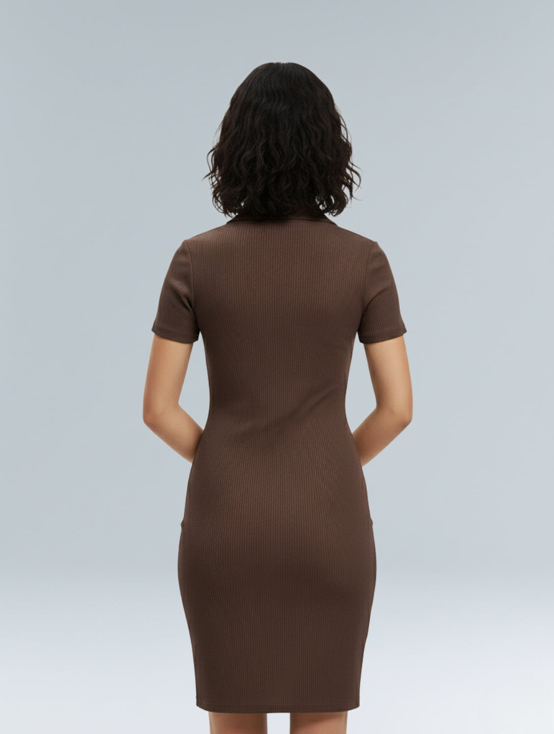 Ribbed Bodycon Mini Dress - HeyShape