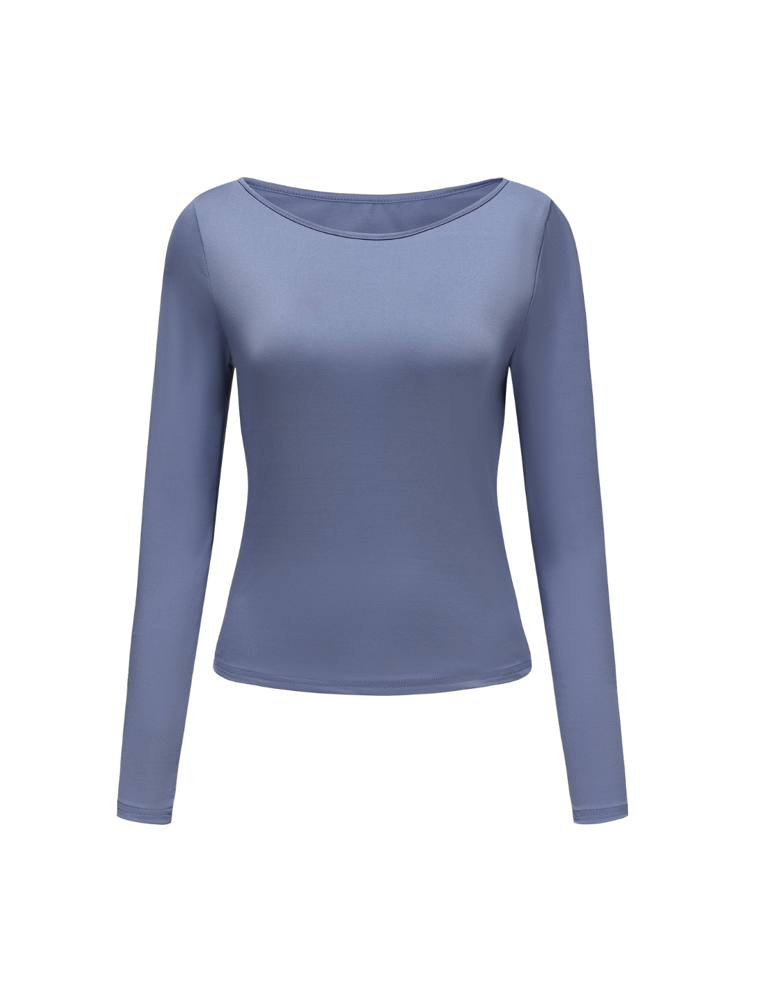 Boat Neck Long Sleeve Top - HeyShape