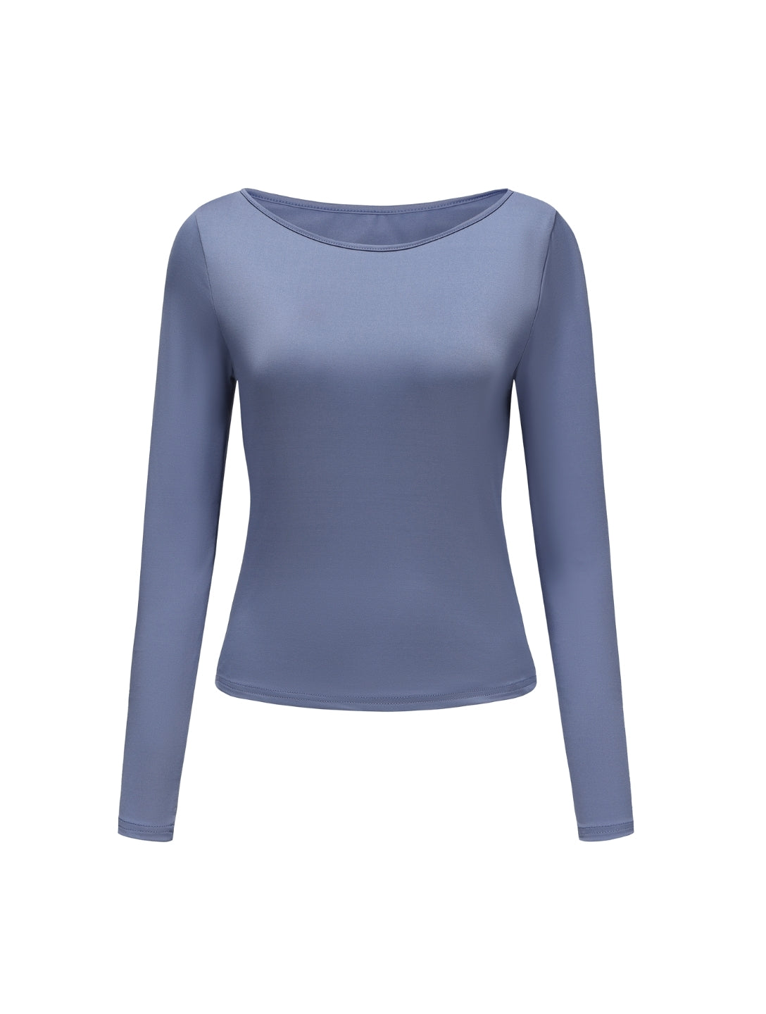 Boat Neck Long Sleeve Top - HeyShape