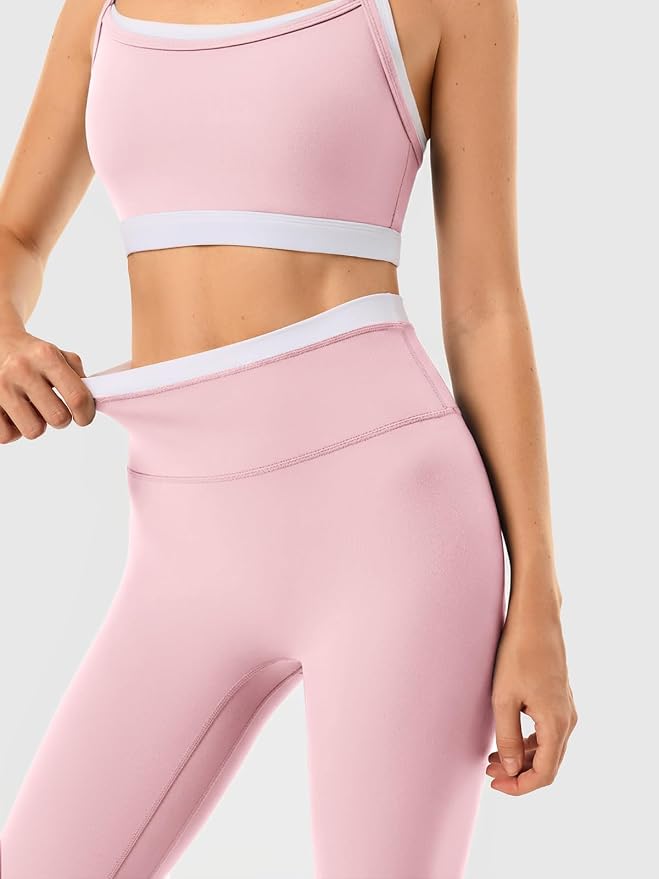 High Waisted Seamless Leggings & Double Layer Sports Bra - HeyShape