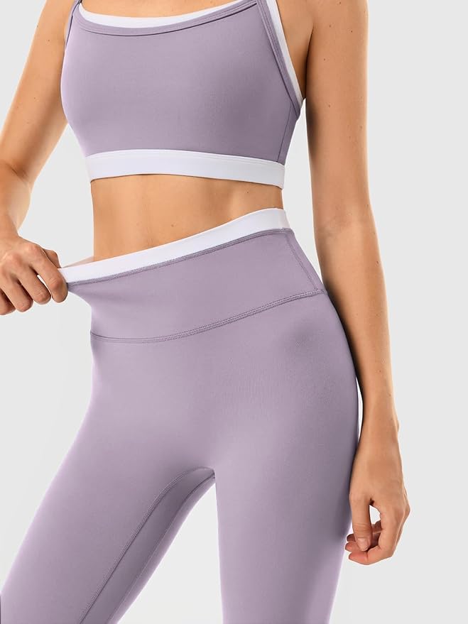 High Waisted Seamless Leggings & Double Layer Sports Bra - HeyShape