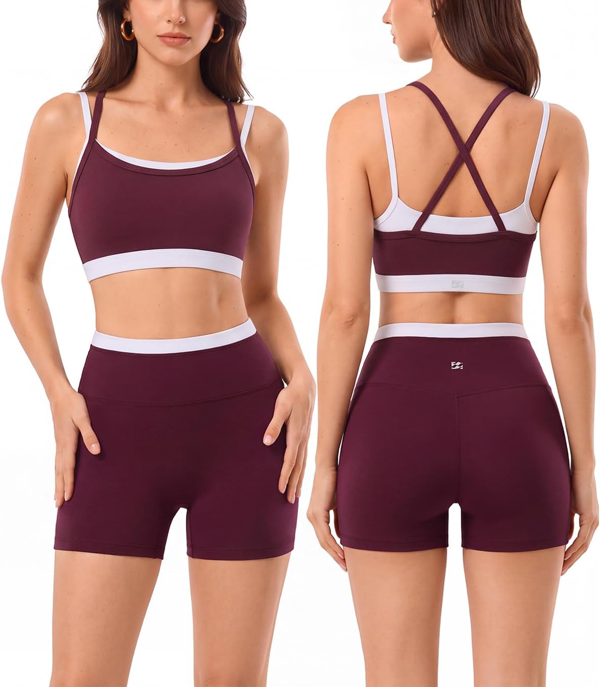 High Waisted Seamless Leggings & Double Layer Sports Bra - HeyShape
