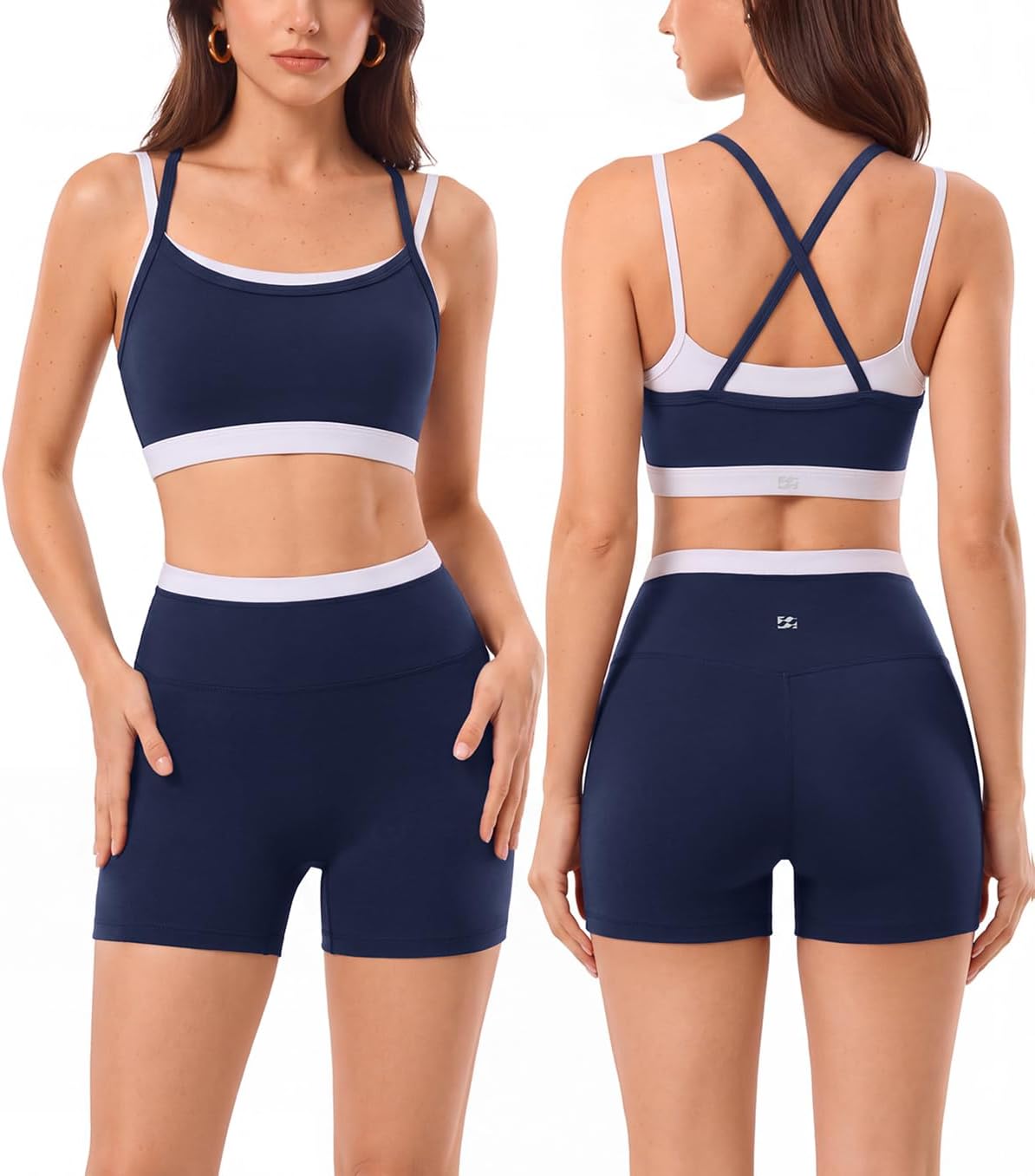 High Waisted Seamless Leggings & Double Layer Sports Bra - HeyShape