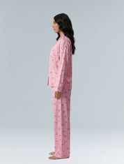 Pink Cotton Bow Pajama Set - HeyShape