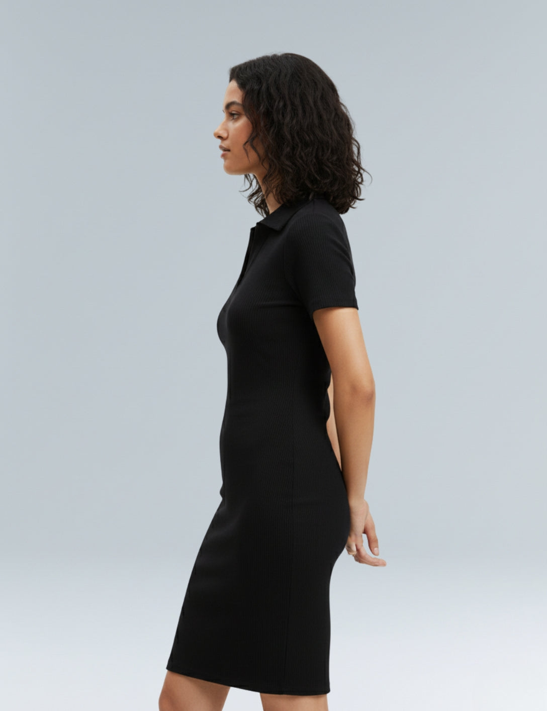 Ribbed Bodycon Mini Dress - HeyShape