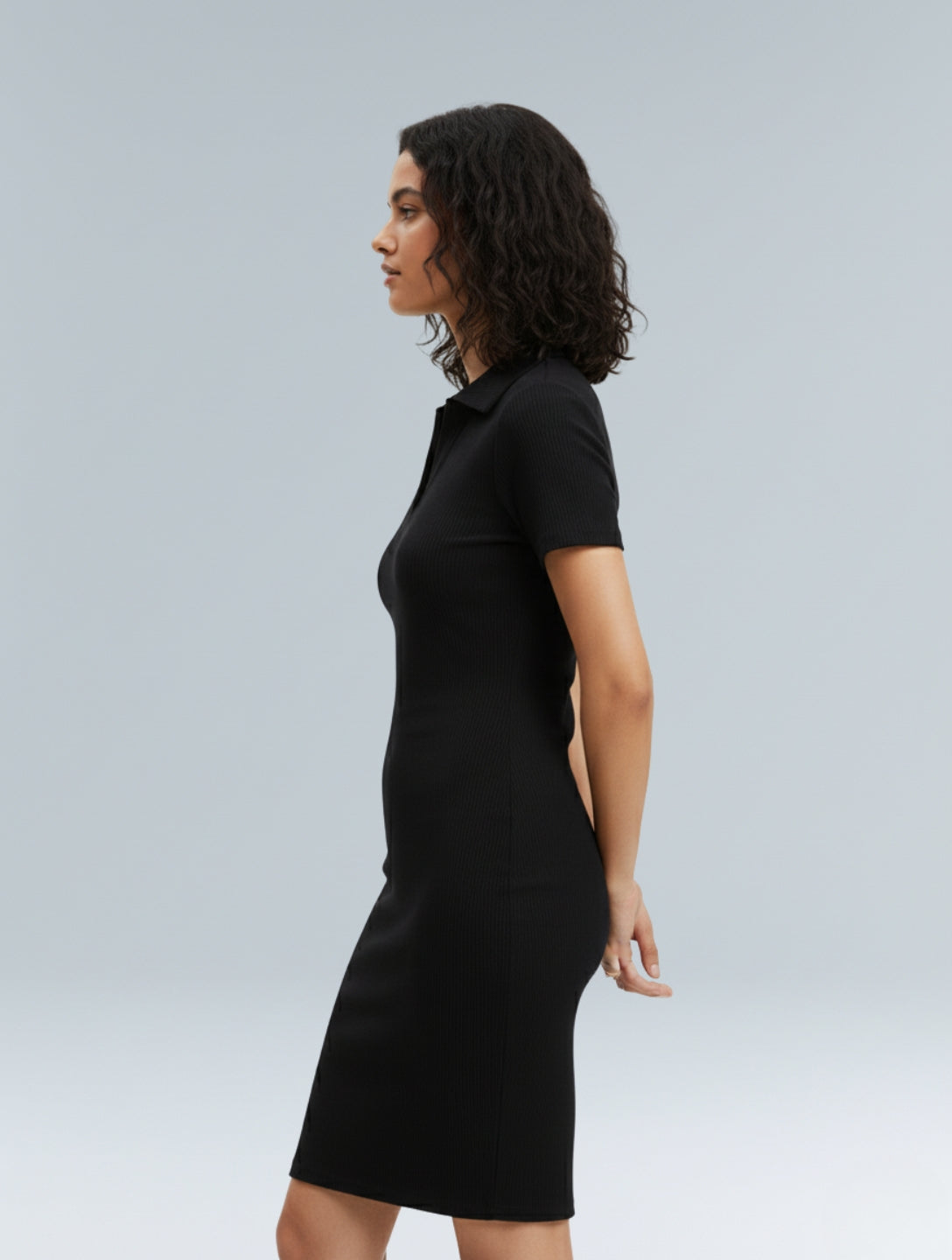 Ribbed Bodycon Mini Dress - HeyShape