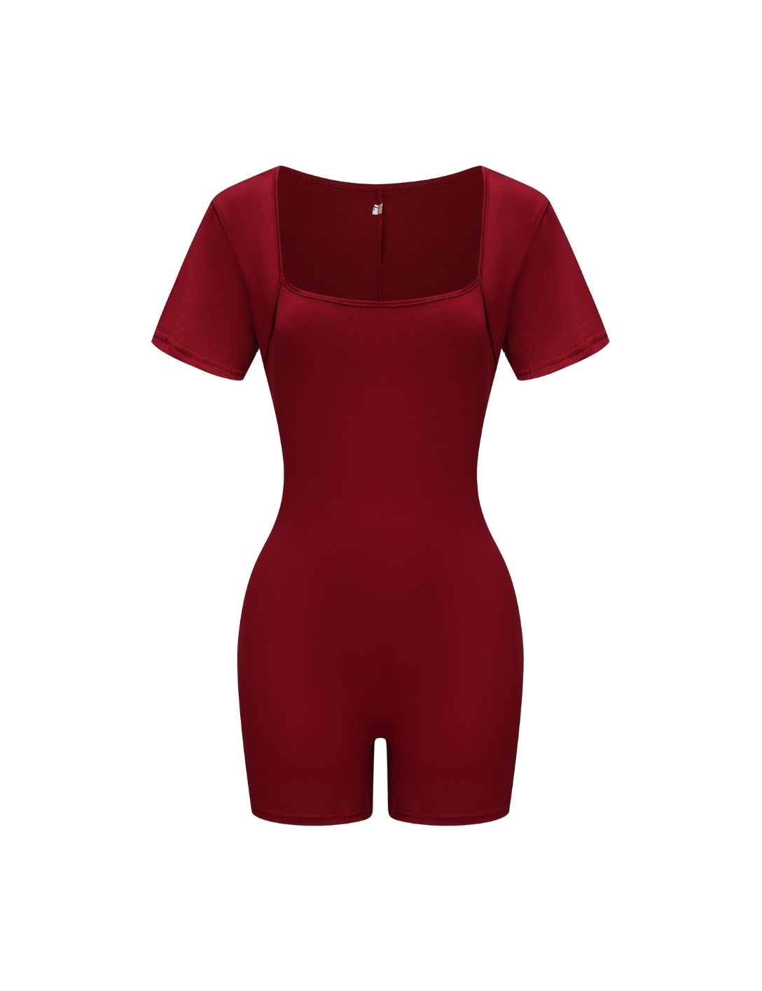 Square Neck Short Sleeve Jumpsuit - HeyShape