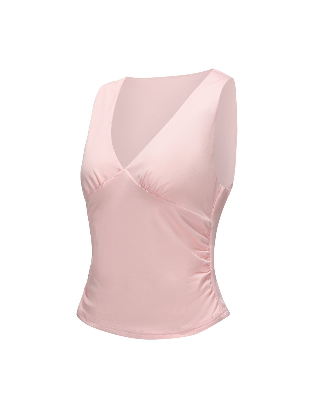 V-Neck Ruched Top - HeyShape
