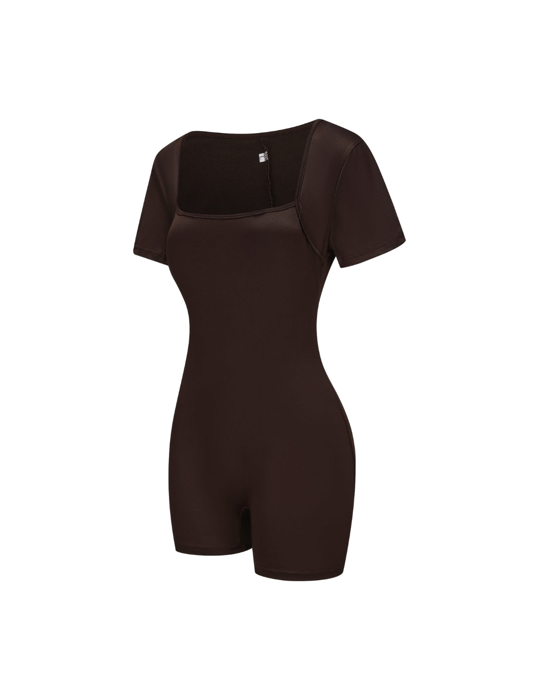 Square Neck Short Sleeve Jumpsuit - HeyShape