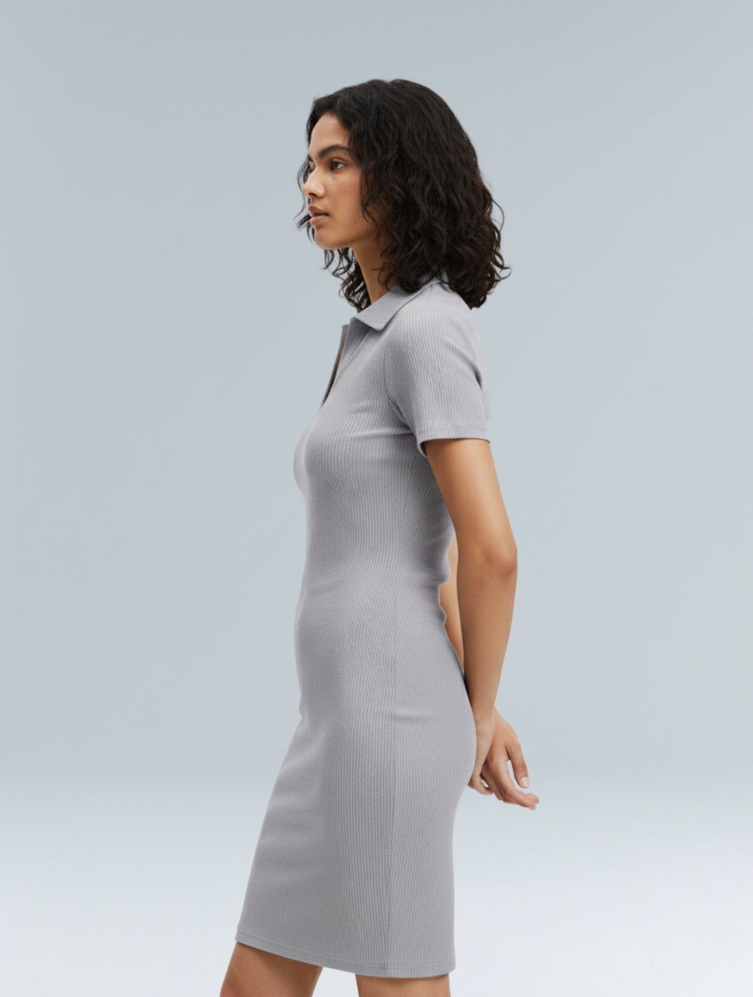 Ribbed Bodycon Mini Dress - HeyShape