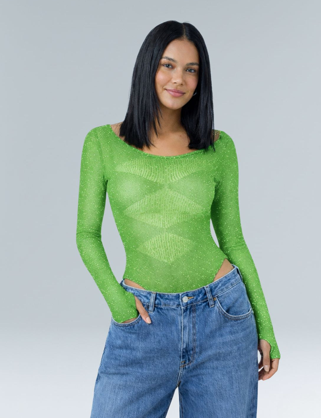 The Stardust Mesh Bodysuit - HeyShape