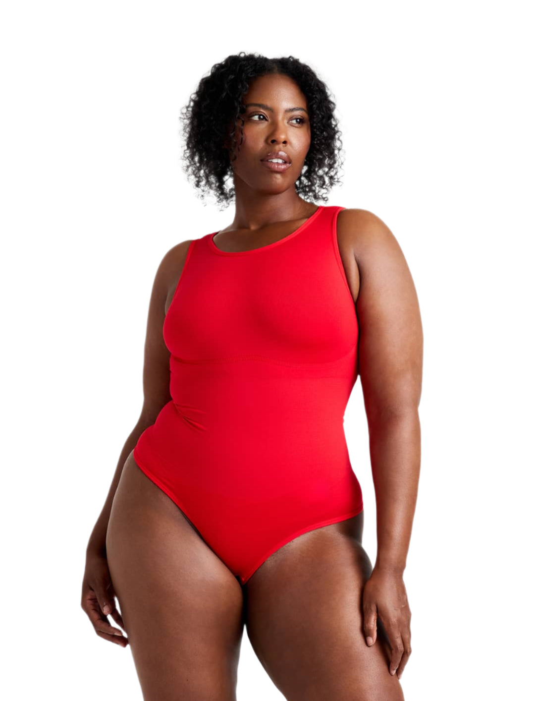 Round Neck Thong Bodysuit - HeyShape