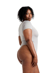 Square Neck Thong Bodysuit - HeyShape