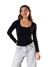 Long Sleeve Thong Bodysuit - HeyShape