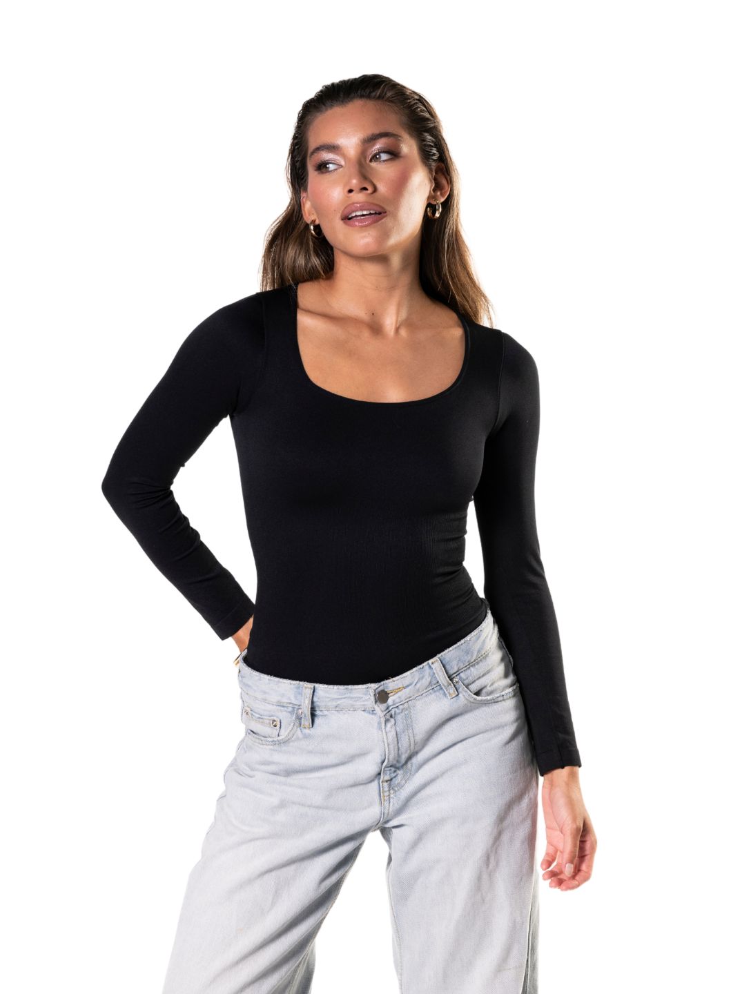 Long Sleeve Thong Bodysuit - HeyShape