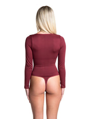 Long Sleeve Thong Bodysuit - HeyShape