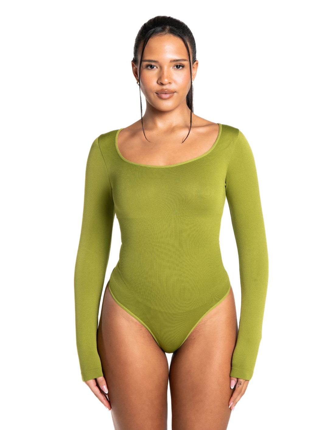 Long Sleeve Thong Bodysuit - HeyShape