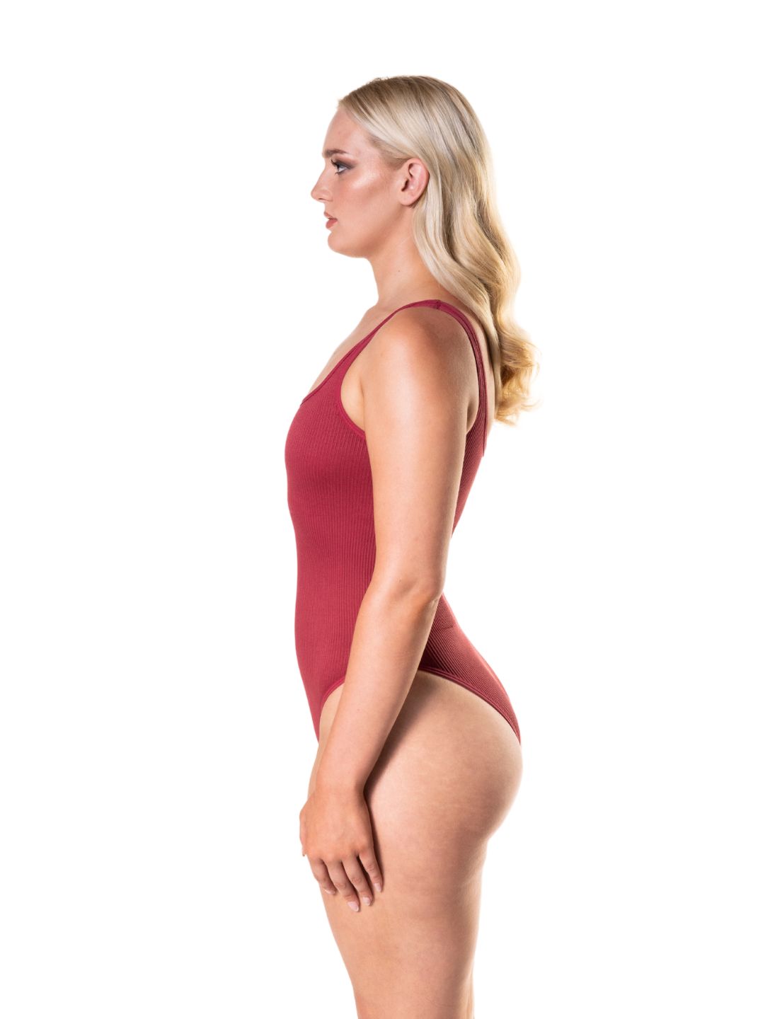 Ribbed Snatched Shapewear Bodysuit - HeyShape