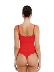 Seamless Laced Thong Bodysuit - HeyShape