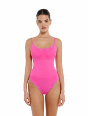 Seamless Laced Thong Bodysuit - HeyShape